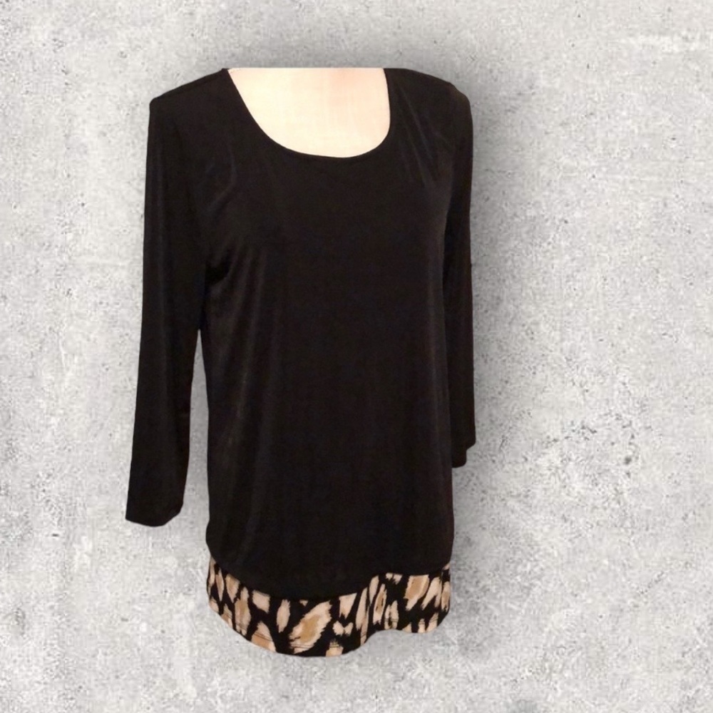 New Directions tunic with faux under blouse. Sm